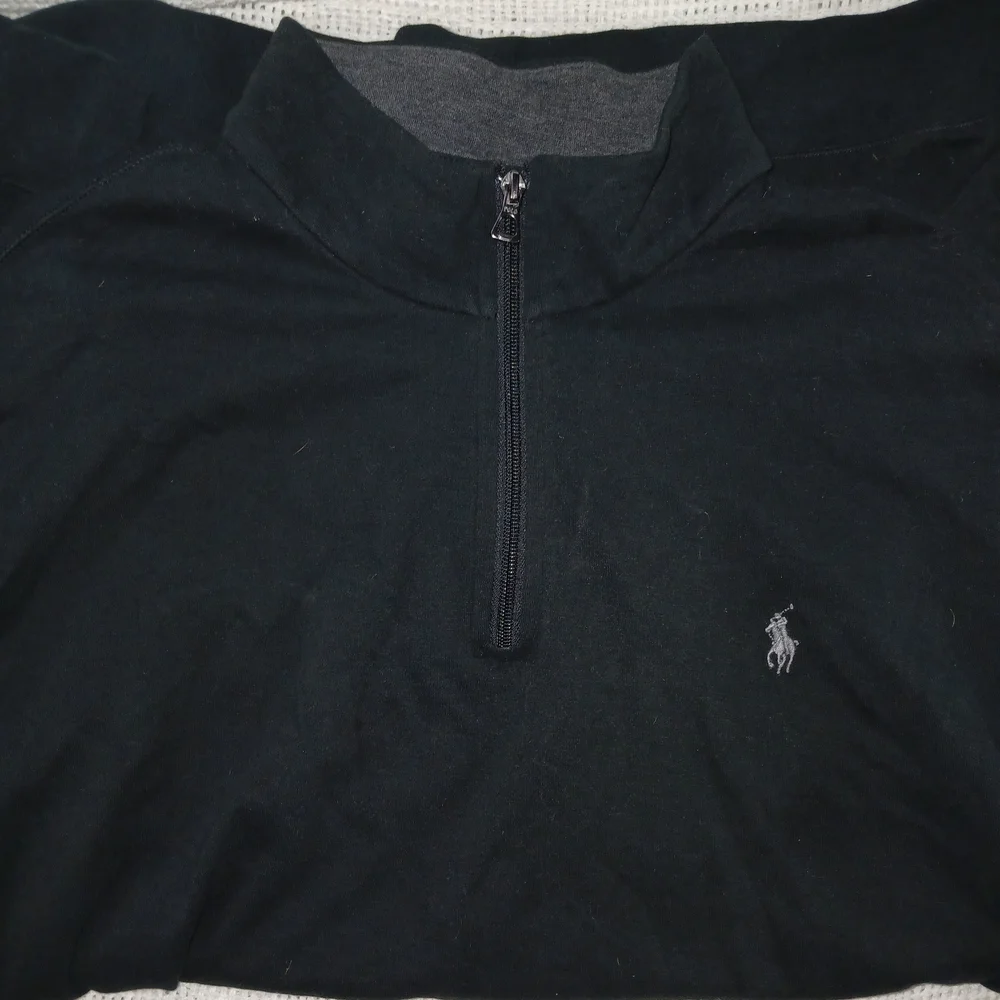 Polo by Ralph Lauren Men's Black Quarter-Zip Sweatshirt - Picture 3 of 4